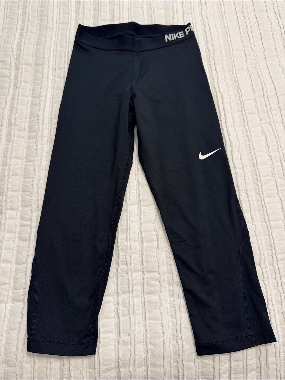 Nike Black Women’s Performance Leggings with White Swoosh